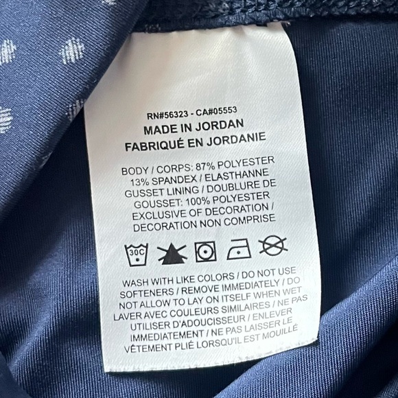 Nike • Ruched Waistband Navy Blue Polka Dot Leggings - Picture 7 of 12